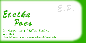 etelka pocs business card